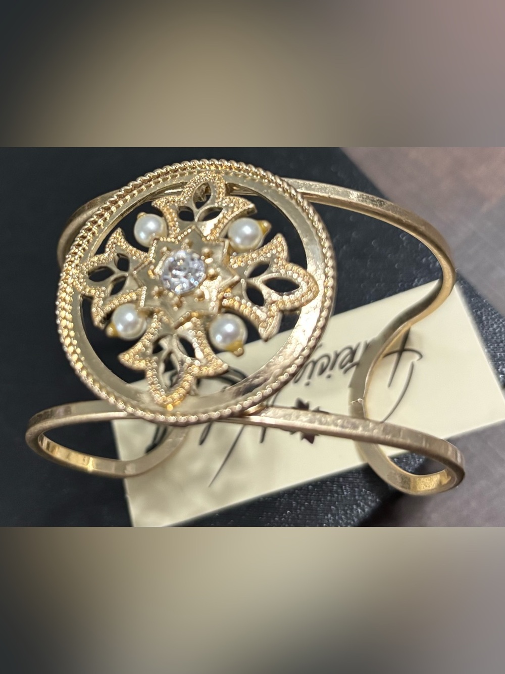 Patricia Nash Goldtone Cuff Bracelet - Picture 8 of 11
